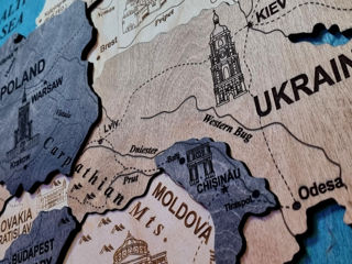 Карта Европы из дерева / Harta Europei din lemn foto 3