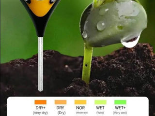 Ph tester pentru pământ, 4 în 1 umeditate, temperatura si intensitatea luminii foto 4
