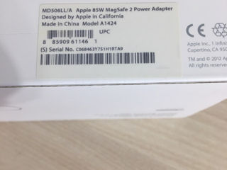 Apple 85W MagSafe 2 original NOU foto 2