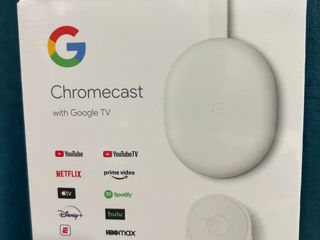 Chromecast with Google Android TV  HD.  Cutie sigilata.