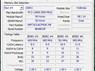 DDR3 -- 16GB -- Hynix 4 ГБ 1600 МГц. -- Оперативка для ПК. -- 4 по 4. foto 4