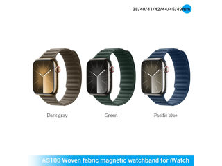 HOCO AS100 Curea de ceas magnetică din material țesut pentru iWatch (42/44/45/49mm) foto 2