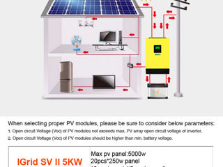 Инвертор для солнечных батарей hybrid 5,0kw с wi-fi foto 5