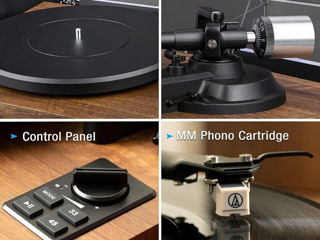 1 By One Turntable Speakers Stereo Bluetooth Magnetic Cartridge Record Player foto 4