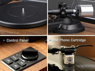 1 By One Turntable Speakers Stereo Bluetooth Magnetic Cartridge Record Player foto 3