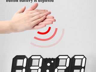 LED-3D-Часы электронные настольные-настенные цифровые. фото 8