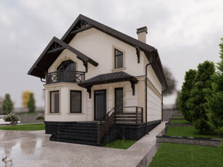 Casă de locuit individuală cu 2 niveluri / stil negociabil /  P+M / 142.7m2 / construcții / 3D foto 5