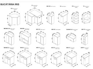 Bucatarie Ambianta Iris 2.8 m (alb samoa).. confectionat din materiale de calitate foto 2