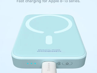 MagSafe Powerbank Baseus Magnetic Wireless Charging 20W 6000mAh / Магнитный Powerbank foto 5