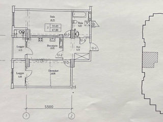 Apartament cu 2 camere, 68 m², Botanica, Chișinău foto 2