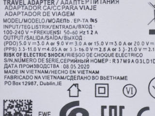 Incarcător alb cu cablu Type-C, Samsung EP-TA 845/45W foto 3