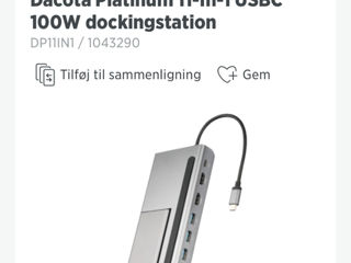 Dacota platinum 11в1 usb-c 100w dokingstation foto 2