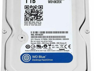 Hard Disk 3.5" HDD 1TB - 600 leiWestern Digital Blue WD10EZEX, 7200rpm, SATA3 foto 1