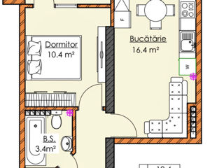 Apartament cu 1 cameră, 41 m², Buiucani, Chișinău foto 11