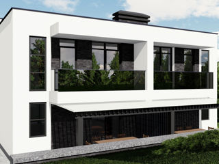 Casă de locuit individuală cu 3 niveluri / stil modern / S+P+E / 320m2 arhitect / construcții foto 3