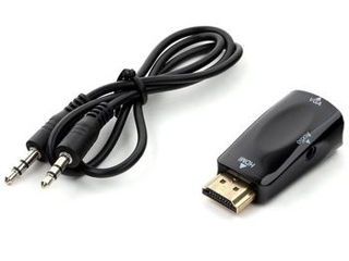 адаптер HDMI to VGA со звуком для подключения ПК, PlayStation 3, Xbox 360 к монитору VGA