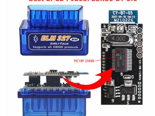 Оригинальный сканер ELM327 V1.5, V2.2, V2.3, chip PIC18F25K80. foto 4