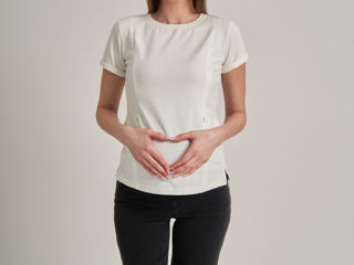 Tricou pentru sarcina si alaptare cu fermoare ascunse foto 9