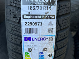 2 шины/2 anvelope 185/70 R14 Kumho Wintercraft WP51/ Доставка, livrare toata Moldova 2023 фото 2