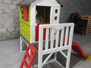 Детский игровой домик Smoby на сваях с горкой 260х160х197см foto 1