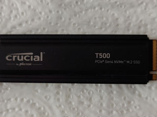 4TB Crucial T500 SSD PS5 /M.2, NVMe, PCIe.4 / SSD With / Heatsink / Nou / New / Новый