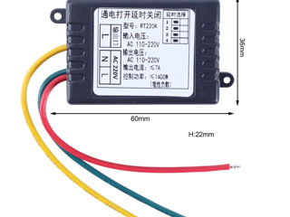 Modul de comutare cu întârziere la oprire AC 110V 220V foto 2