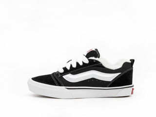 Vans KNU Skool Black/White Unisex cu blana/с мехом foto 2