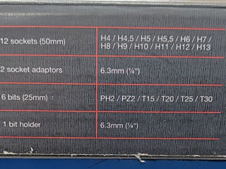 Набор ударных головок для импакта Parkside Perfomance PSS 21 A1 cr/mo foto 8