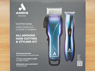 Mașină de tuns și trimmer Andis Envy Galaxy Cut & Trim Combo Limited Edition