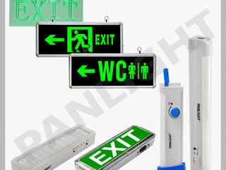 Светодиодные светильники аварийного освещения, EXIT, аварийные светильники а аккумулятором foto 1