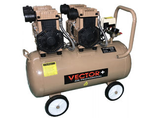 Безмасляные компрессор Vector 1600Wx2 70L -Universalmag foto 2