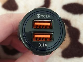 Зарядка для авто 35W новая Quick Charge Car Power Adapter foto 3