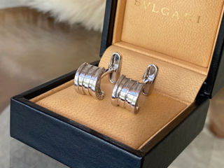 Запонки булгари, оригинал , Butoni Bvlgari , Bvlgari B.ZERO1 Sterling Silver Cufflinks foto 8