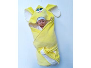 Plic Cu Gluga 90*90 Cm With Yellow Rabbit foto 1