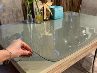 Soft glass este o acoperire de film pentru birou. protejare perfectă a mobilierului dumneavoastră! foto 1