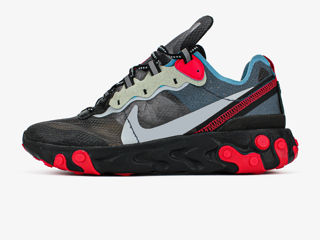 Nike React Element 87 Blue Chill Solar Red