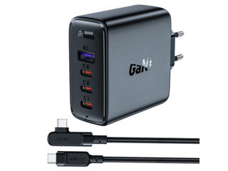 Încărcător ACEFAST A37 PD100W GaN (3*USB-C+USB-A) foto 1