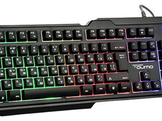 Gaming Keyboard Qumo Cobra, 12 Fn Keys, Metal Plate, Backlight, Black, Usb