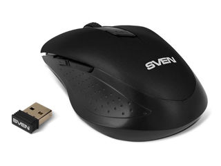 Wireless Mouse Sven Rx-425W, Optical, 800-1600 Dpi, 6 Buttons, Ergonomic, 1Xaa, Black foto 7