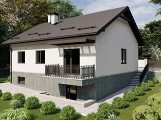 Casă de locuit individuală cu 2 niveluri / stil modern / 178.8m2/ arhitecți/ proiecte / 3D/ renovări