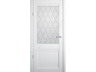 Дверь для интерьера Prado со стеклом/без стекла  Vinil Alb/ Vanilla