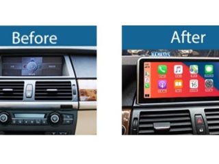 Монитор (10.25 дюймов) CarPlay/Android Auto для автомобилей BMW X5/X6/E70/E71/E72 с системой CCC foto 5