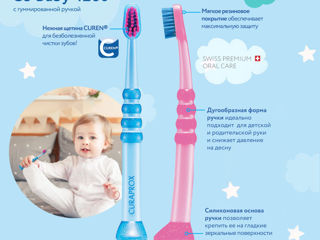 Periuța de dinți pentru copii 0-4 ani Curaprox CS Baby, producator Elveția foto 5