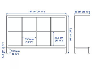 Etajeră cu cadru Ikea Kallax 147x94 - Livrare în toată Moldova! Credit 0% foto 4