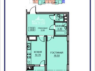 Apartament cu 1 cameră, 45 m², Buiucani, Chișinău, Chișinău mun. foto 14