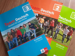 Team Deutsch Kursbuch A1, A2 si B1 cu CD-uri