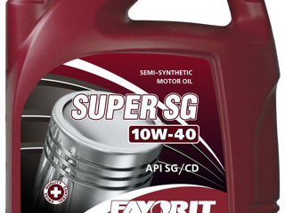 Моторное масло Favorit super sg 10w40 api sg/cd semi-synthetic 5L foto 1