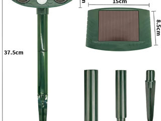 Солнечный отпугиватель сада, двора, собак, кошек, птиц, белок, отпугиватель foto 3