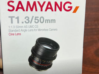 Obiectiv Samyang T1.3/50mm nou foto 1