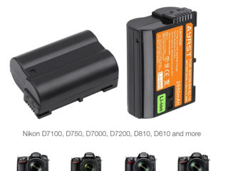 Аккумуляторы EN-EL15  EL15A+двойное зарядное устройство для Nikon foto 5